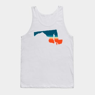 Maryland State Retro Map. Tank Top